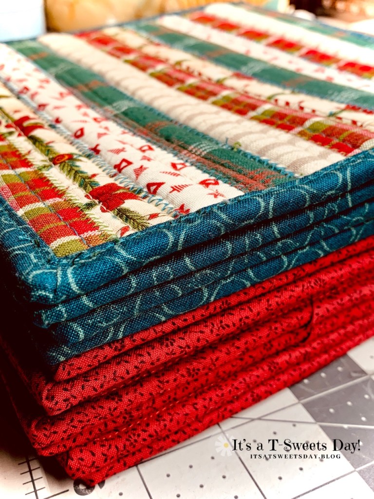 Quilt As You Go Pot Holders – It's a T-Sweets day!